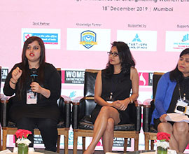Ms. Mansi Thakkar - Director, Mansi Thakkar Training System LLP & Founder, Real Game Changer addressing the delegates on How Psychology & personal growth can scale your business to next level? during the panel discussion 